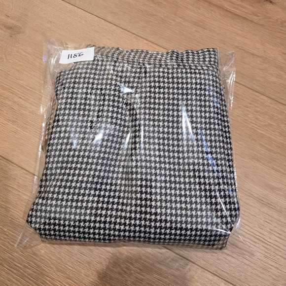 VTG Evan-Picone Saks Fifth Avenue Houndstooth Wool Pencil Skirt Black White 8P - Picture 11 of 11